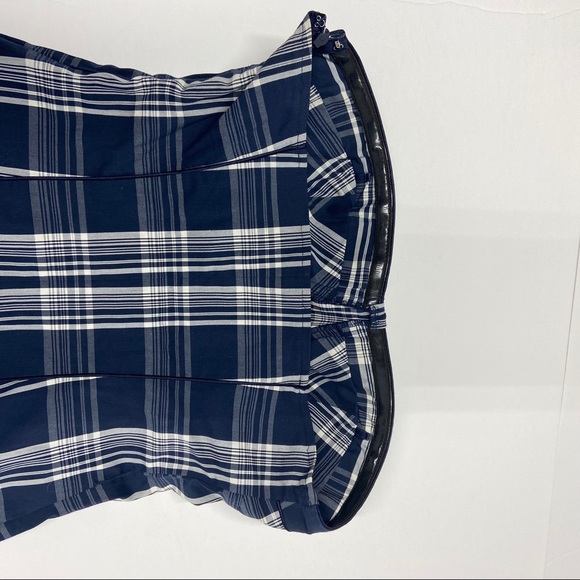 Blue Plaid Strapless Guess Dress Sz Medium - Picture 5 of 6
